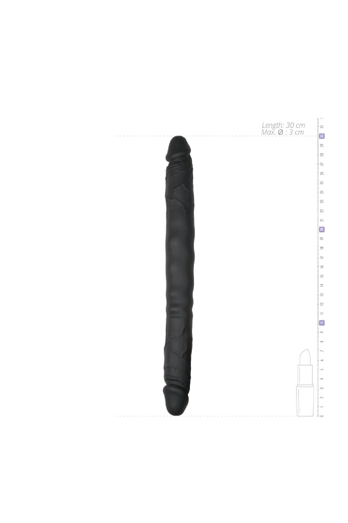 Dildo mit zwei Enden in Schwarz