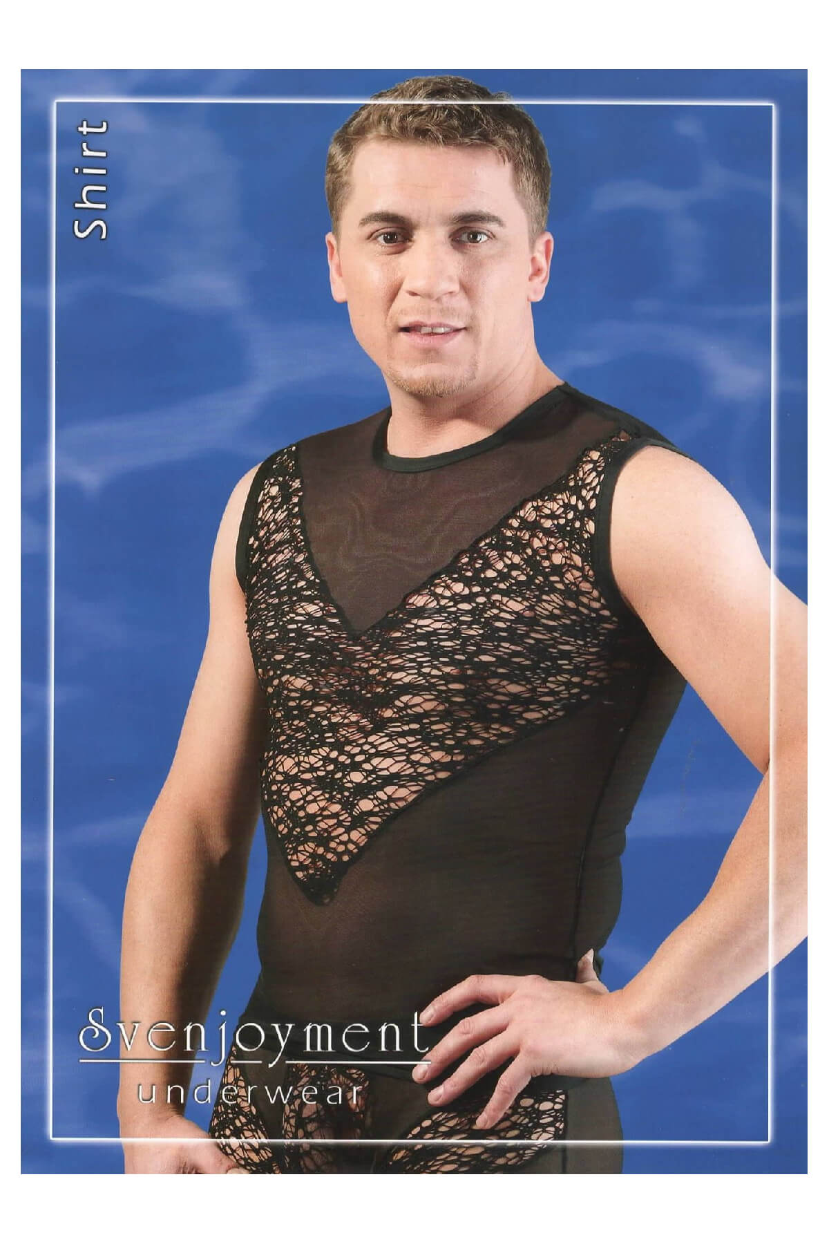 Muskelshirt mit Netzmuster