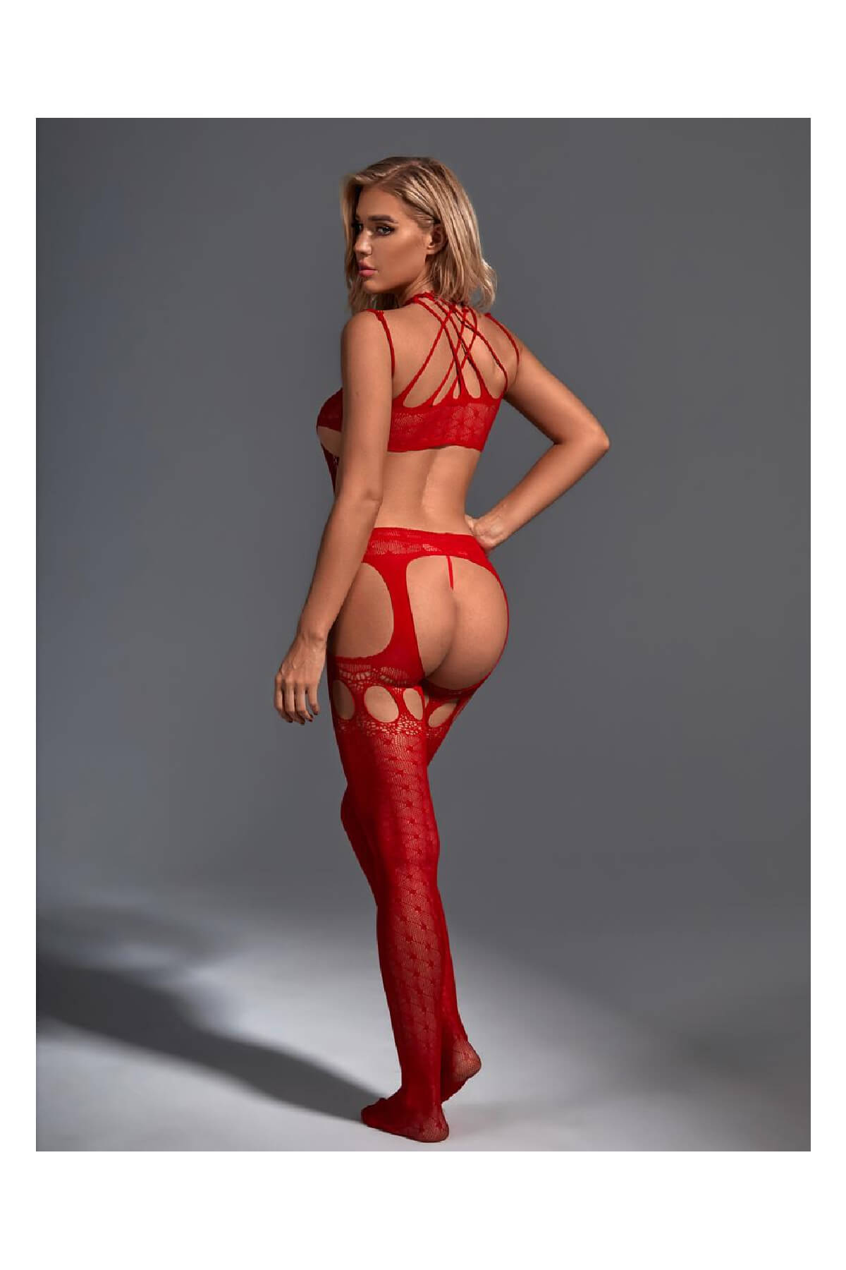 Straps Catsuit - rot